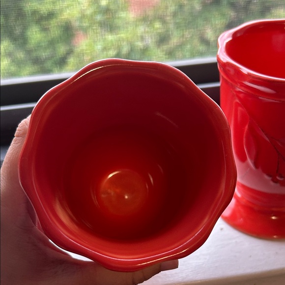 Red Ceramic Ice Cream Sundae Set* - Picture 8 of 14